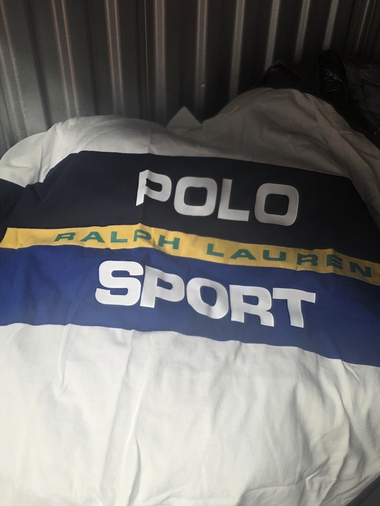 Ralph Lauren Other - Ralph Lauren Polo Sport White Navy Blue Tee with Yellow Stripe